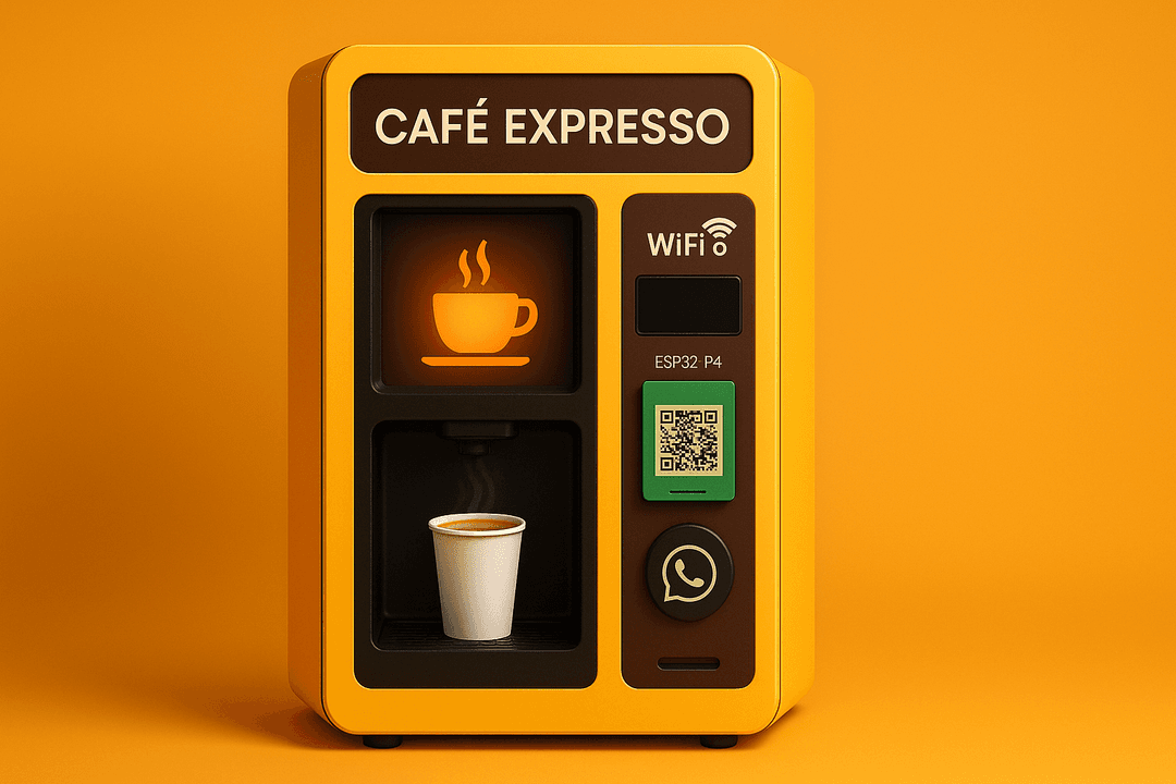 Máquina de Café Expresso com pagamento PIX via ESP32